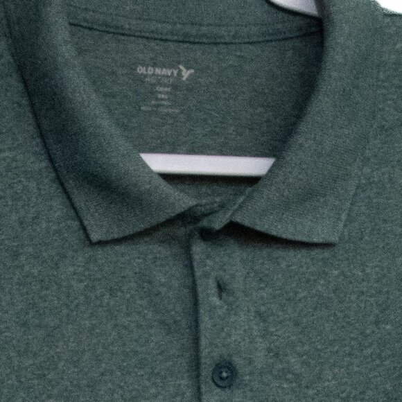 Old Navy Mens Heather Green Polo Shirt Size XXL - Picture 2 of 8